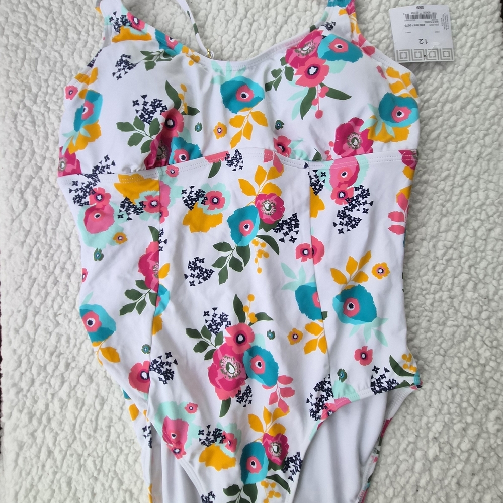 Liz Claiborne Floral Womens Onepiece  Swimwear